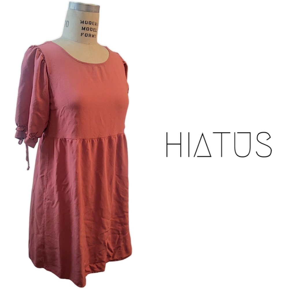 Desert Coral Babydoll Frock w/Romantic Tie up sleeves